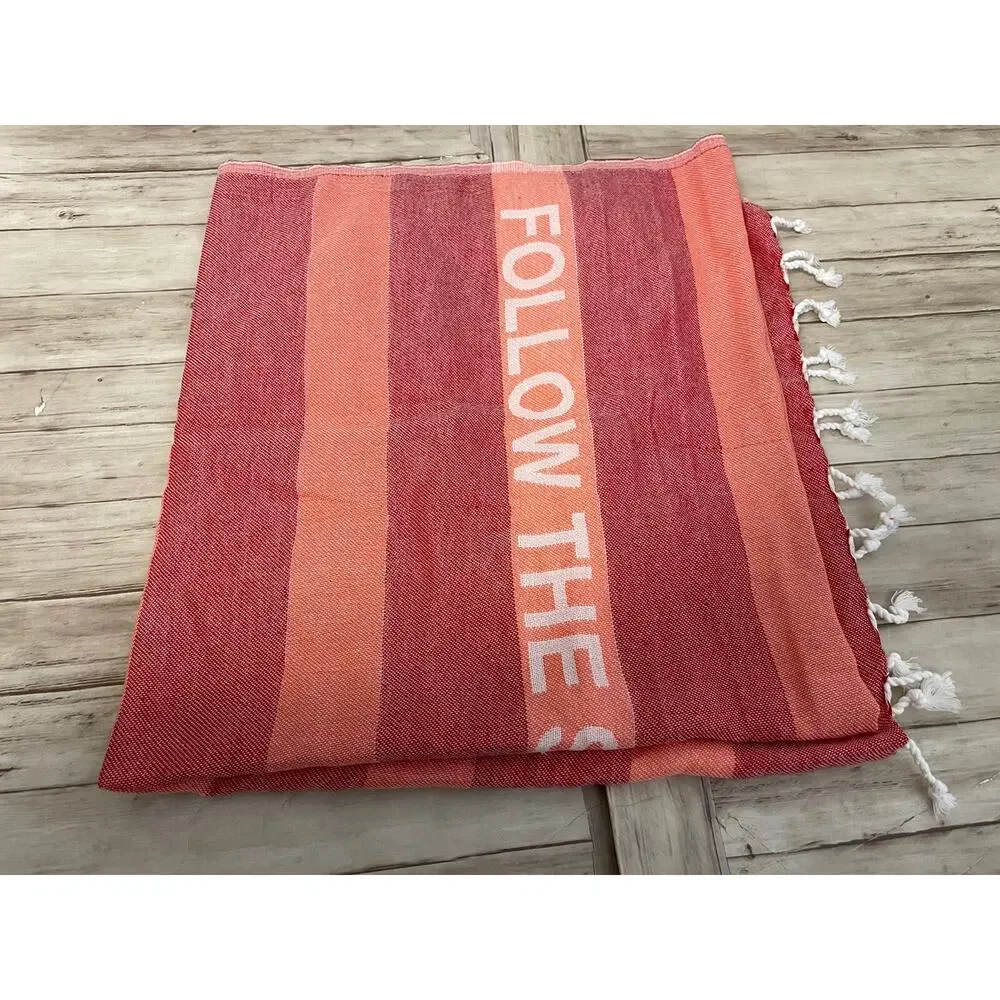 My Hamam Turkish Towel Cotton Bath Beach Hammam Peshtemal Sauna Long Red N116
